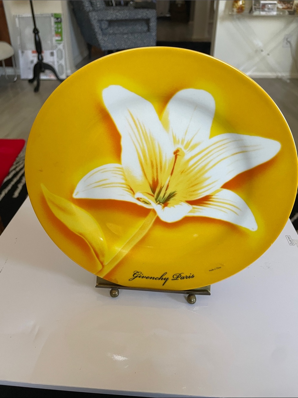 Givenchy Yellow and White Floral Collector Plate